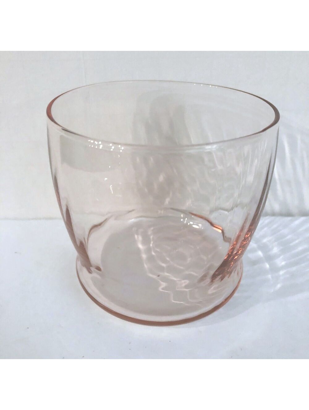 4 Pink Wheaton Symphony Depression Rocks Old Fashion Glasses Optic Swirl 10 Oz